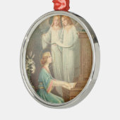 St- Ceciliagönnerin der Musiker Silbernes Ornament (Links)