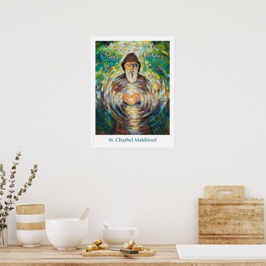 St. Charbel Katholisches Klassenzimmer-Poster Poster (Küche)