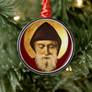 St. Charbel Makhlouf Ornament Aus Metall