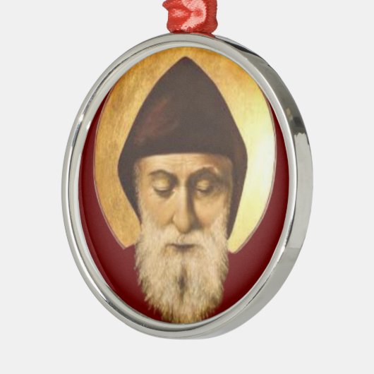 St. Charbel Makhlouf Ornament Aus Metall (Links)