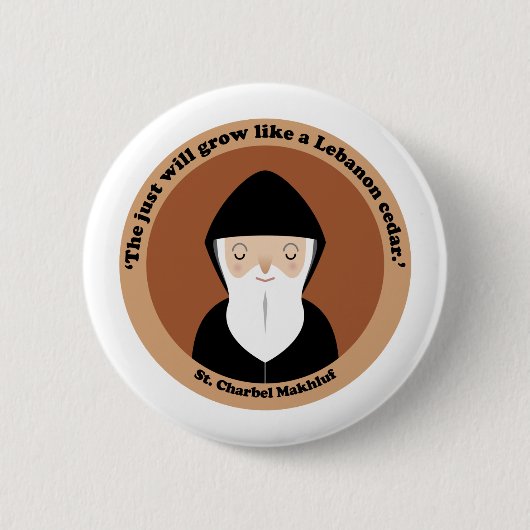 St. Charbel Makhluf Button (Vorderseite)