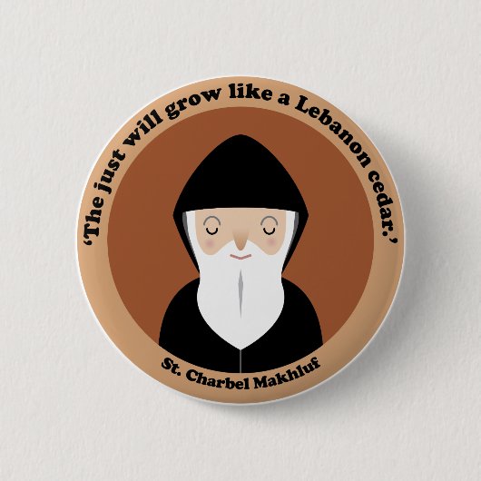 St. Charbel Makhluf Button (Vorderseite)