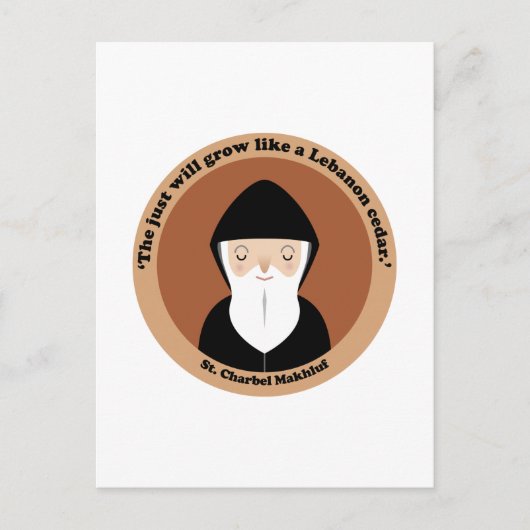 St. Charbel Makhluf Postkarte (Vorderseite)