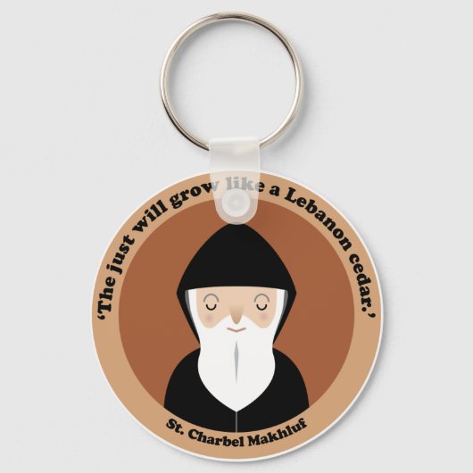 St. Charbel Makhluf Schlüsselanhänger (Vorderseite)