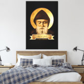 St Charbel (Sharbel) Makhlouf Maronite (40" x 60") Leinwanddruck (Insitu (Schlafzimmer))