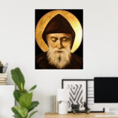St. Charbel (Sharbel) Makhlouf Maronite Poster (Heimbüro)