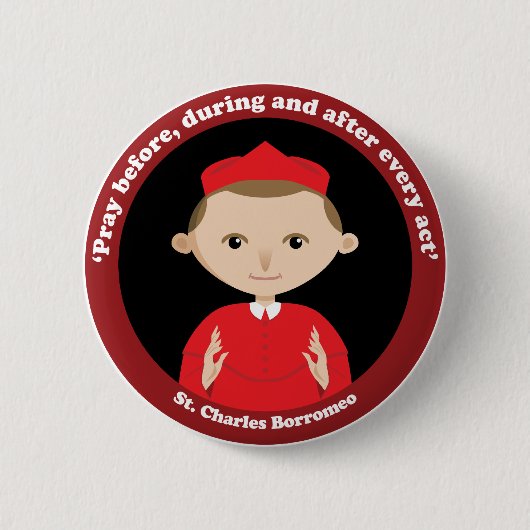 St Charles Borromeo Button (Vorderseite)