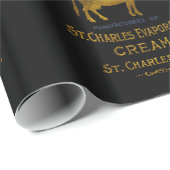 St Charles Illinois DAIRY COW MILK CREAM 1899 Geschenkpapier (Rolleneckpunkt)