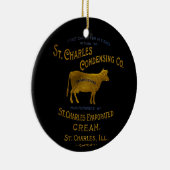 St Charles Illinois DAIRY COW MILK CREAM 1899 Keramik Ornament (Rechts)