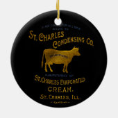 St Charles Illinois DAIRY COW MILK CREAM 1899 Keramik Ornament (Hinten)
