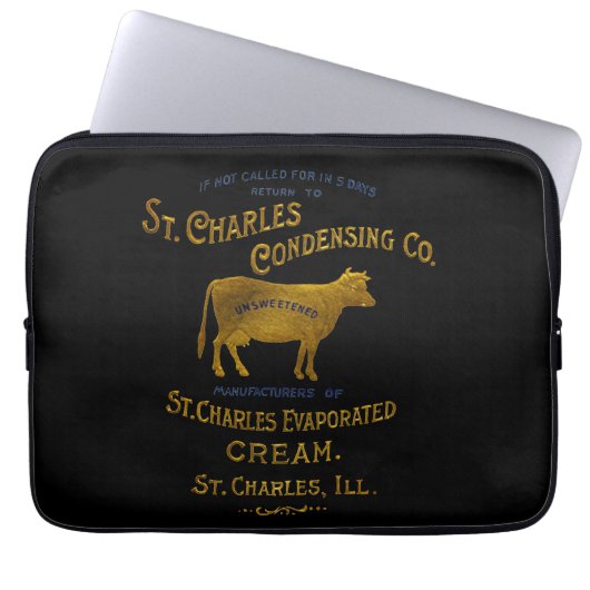 St Charles Illinois DAIRY COW MILK CREAM 1899 Laptopschutzhülle (Vorderseite)