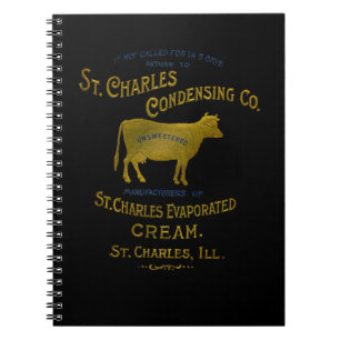 St Charles Illinois DAIRY COW MILK CREAM 1899 Notizblock