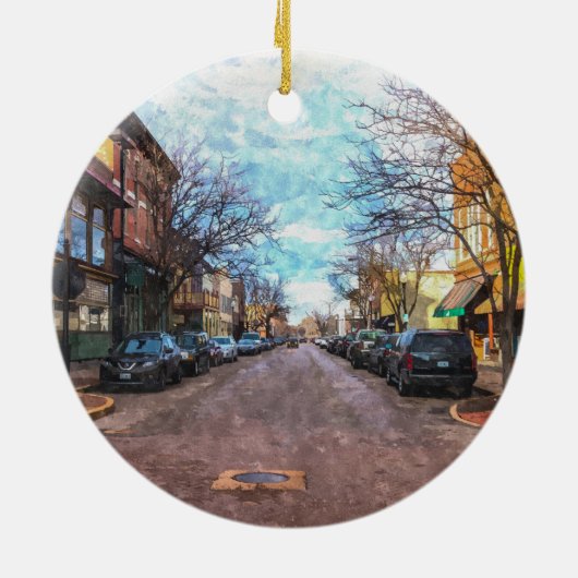 St Charles Main St Painterly Keramik Ornament (Hinten)