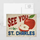 St. Charles Missouri Apple - Vintage Travel Postkarte (Vorne/Hinten)