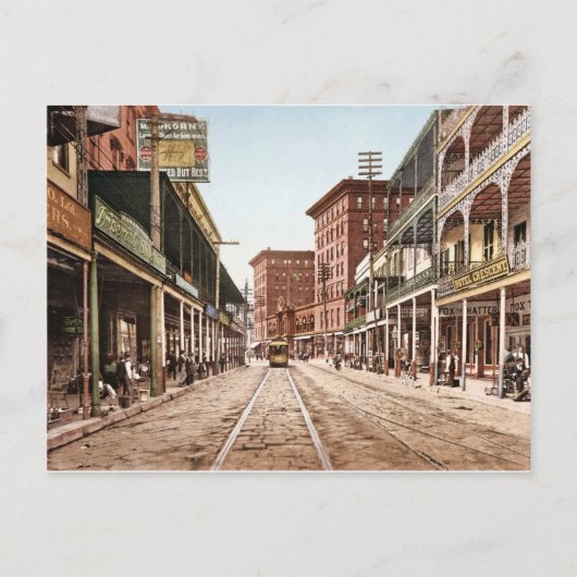 St. Charles Street New Orleans Retro 1900 Postkarte (Vorderseite)