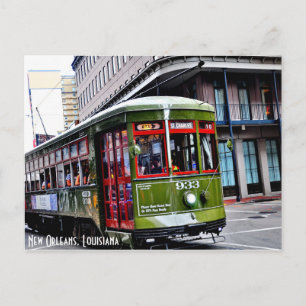 St. Charles Streetcar in New Orleans, LA Postkarte