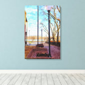 St Charles Walkway Painterly Leinwanddruck (Insitu (Holzboden))