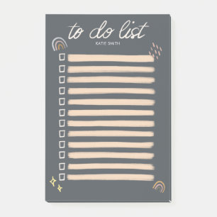 St chic und skizzenhafte Regenbogen- und Stern-To- Post-it Klebezettel