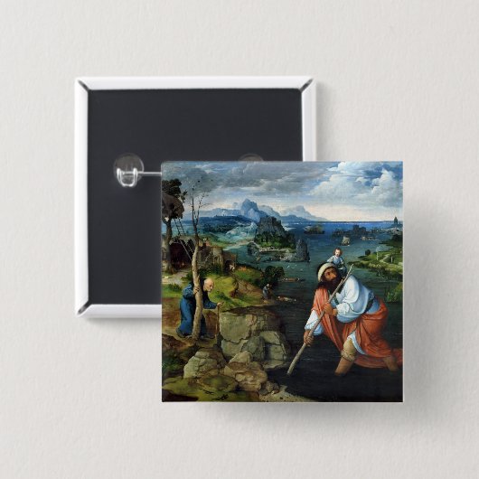 St Christopher Button (Vorne & Hinten)