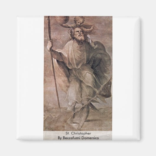 St Christopher By Beccafumi Domenico Magnet (Vorne)