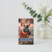 St Christopher Customizable Prayer Card Telefonnummerkarte (Stehend Vorderseite)