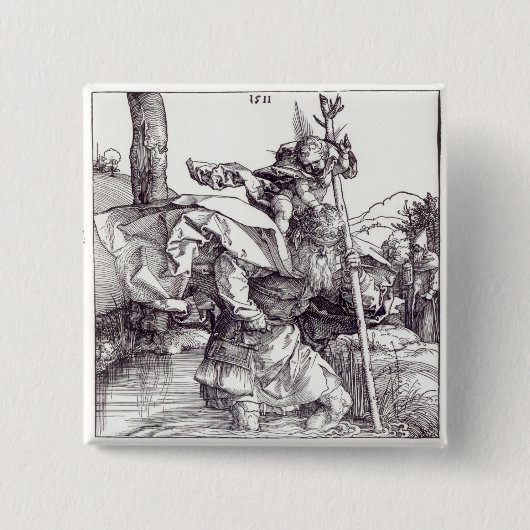 St Christopher, das den Säugling Christus, 1511 Button (Vorderseite)