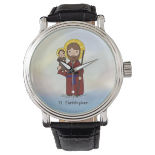 St. Christopher Festtag Heiliger  Armbanduhr