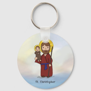 St. Christopher Festtag Heiliger Schlüsselanhänger