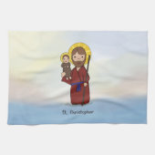St. Christopher Festtag St. Christopher Geschirrtuch (Horizontal)