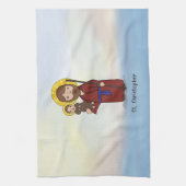 St. Christopher Festtag St. Christopher Geschirrtuch (Vertikal)