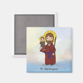 St. Christopher Festtag St. Christopher Magnet (Vorderseite/Rückseite)