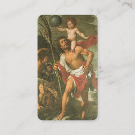 St. Christopher Jesus Religiöses katholisches Gebe Platzkarte