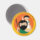 St. Christopher Magnet (Vorderseite/Rückseite)