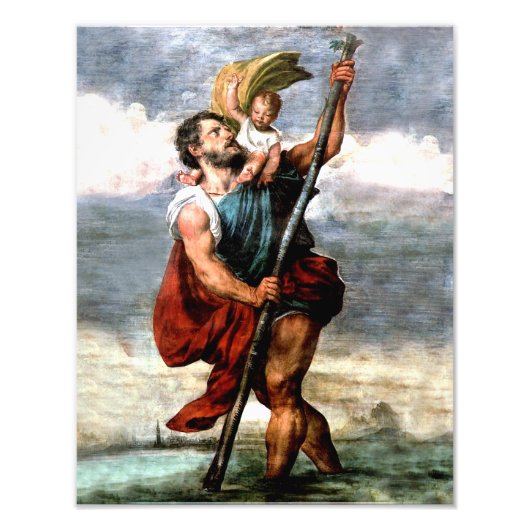 ST. CHRISTOPHER, PATRON SAINT OF REVELERS, FOTODRUCK (Vorne)