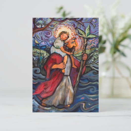 St Christopher Prayer Card (Stehend Vorderseite)