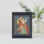 St. Christopher Prayer Card Postkarte (Stehend Vorderseite)