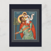 St. Christopher Prayer Card Postkarte (Vorderseite)