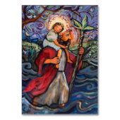 St Christopher Prayer Card Tischnummer (Vorderseite)