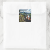 St. Christopher Quadratischer Aufkleber (Tasche)
