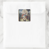 St. Christopher Quadratischer Aufkleber (Tasche)