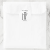 St Christopher Runder Aufkleber (Tasche)