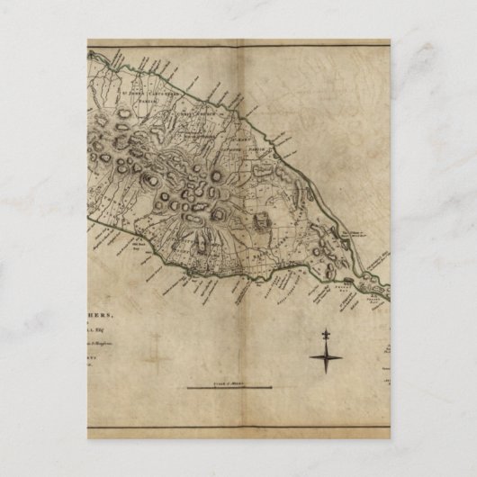 St. Christopher (St. Kitts), Karibik Karte (Vorderseite)