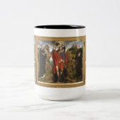 St. Christopher (The Moreel Triptych) Zweifarbige Tasse (Mittel)