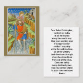 St Christopher Traveler Gebetskarte Begleitkarte (Vorne/Hinten)