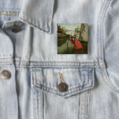 St Christopher, welches das Christus-Kind trägt Button (Beispiel)