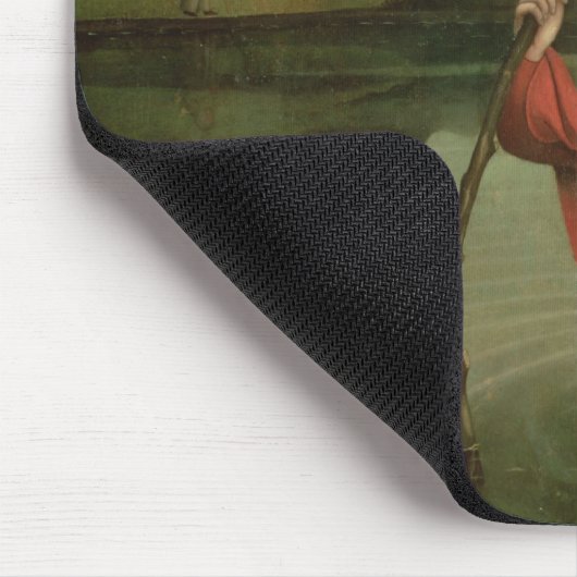 St Christopher, welches das Christus-Kind trägt Mousepad (Ecke)