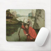 St Christopher, welches das Christus-Kind trägt Mousepad (Mit Mouse)