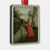 St Christopher, welches das Christus-Kind trägt Ornament Aus Metall (Rechts)