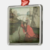 St Christopher, welches das Christus-Kind trägt Ornament Aus Metall (Links)