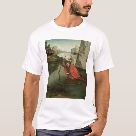 St Christopher, welches das Christus-Kind trägt T-Shirt (Vorderseite)